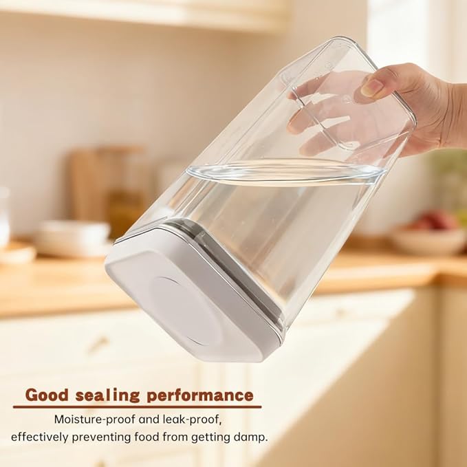 Brown Sugar Container 2Qt/2200ml, Moisture-Proof Kitchen & Pantry Brown Sugar Keeper Container Airtight Saver Storage for Flour, Baking Supplies, Coffee with Locking Lid(clear,Size:2Qt)