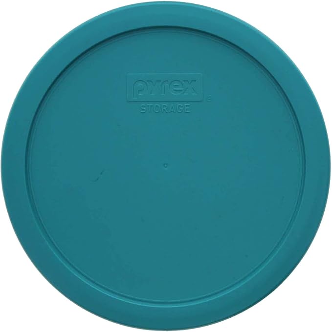 Pyrex 7402-PC 6/7-Cup Turquoise Food Storage Replacement Lid (2-Pack) - Made in USA