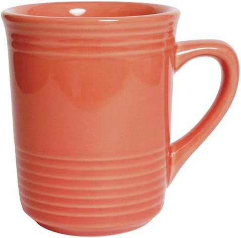Tuxton China CNM-085 Gala Mug, 8 oz., 3" Diameter x 3-7/8"H, Microwave and Dishwasher Safe, Oven Proof, Fully Vitrified, Ceramic, TuxCare, DuraTux, Concentrix, Cinnebar, Pack of 24