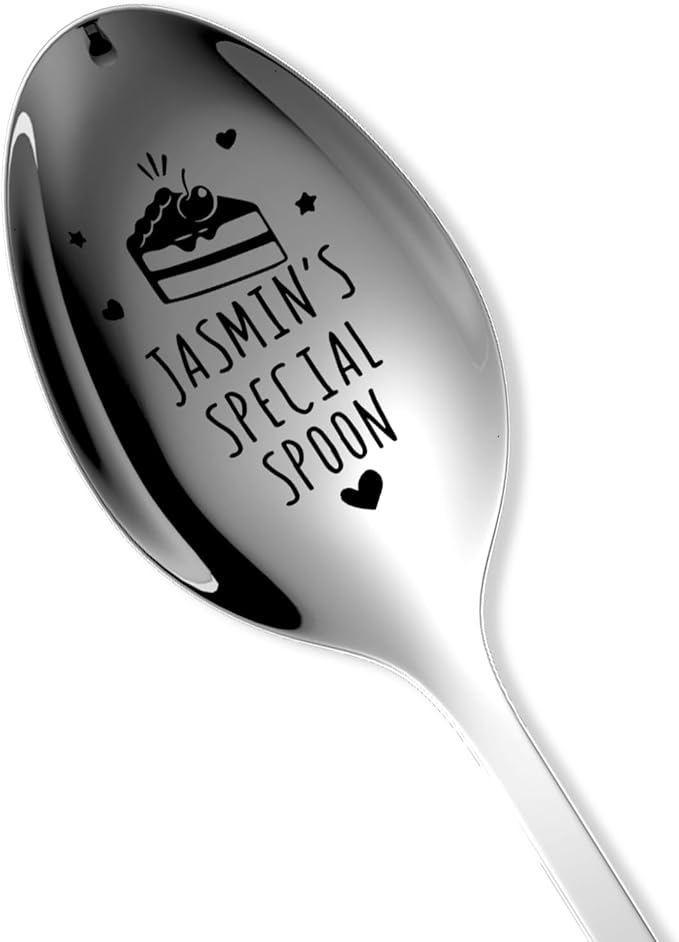 Custom Engraved Name Spoon, Stainless Steel Coffee Spoon, Personalized Anniversary Birthday Wedding Gifts