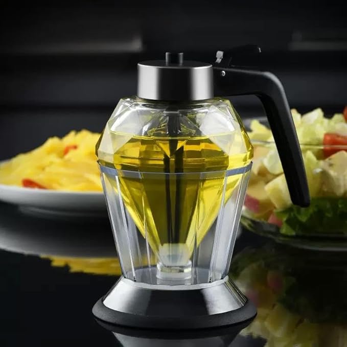 Honey Dispenser with Stand - 8 oz Clear Glass Jar with No-Drip Dipper & Flip Top Lid | Leak-Proof Kitchen Dispenser for Maple Syrup, Cooking Oil, Seasonings