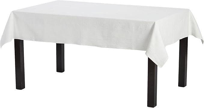 Caldo Rectangle Linen Tablecloth (Natural White)