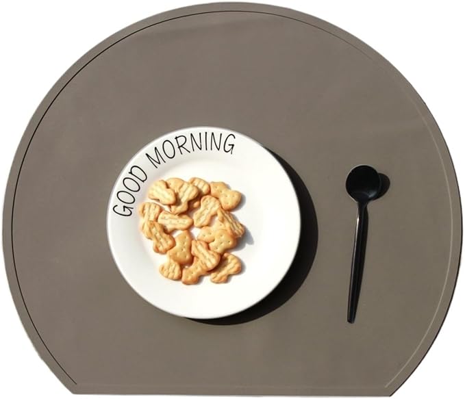 Food Grade Silicone Placemats for Dining Coaster Table Runner Place Mat Tableware Pad in Kitchen Accessories Cup Wine(Coffee Colour)