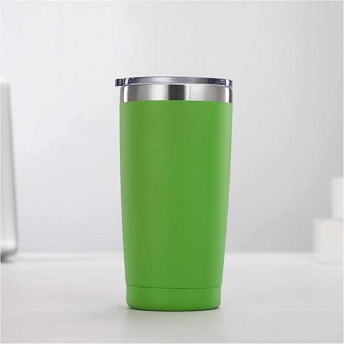 Travel Mug Ice Cup 20 OZ Colourful Tumbler 304 Stainless Steel Double Wall Vacuum Insulated Coffee Mug Wide Mouth Metal Bottle(Green)