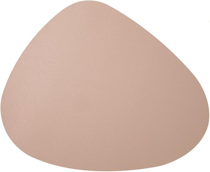 PU Placemats for Table Waterproof Non-Slip Coaster Leather Place Kitchen Accessories Pad Cup Wine Mat(Milk Tea Color,36.8cm x 45cm)