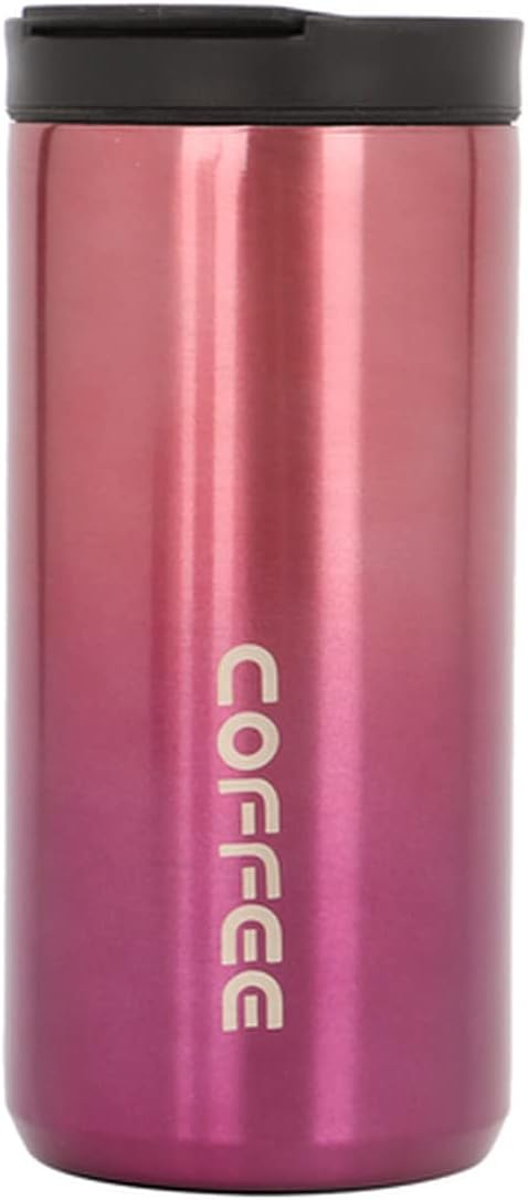 350ml/500ml Double Stainless Steel 304 Coffee Mug Leak-Proof Mug Travel Portable Thermal Cup Insulation Water Bottle(Purple 350ml)
