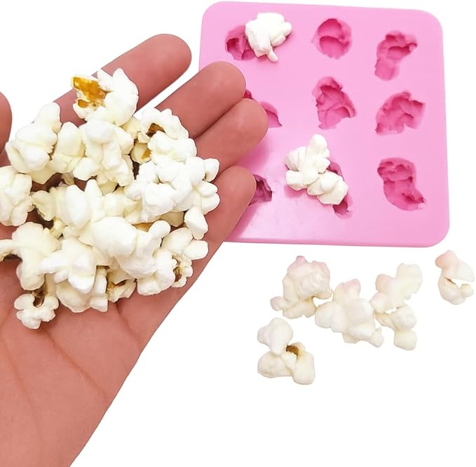 Popcorn Silicone Mold 9 cavities Wax mold Resin mold Soap mold Realistic cinnamon Flexible mold NC046