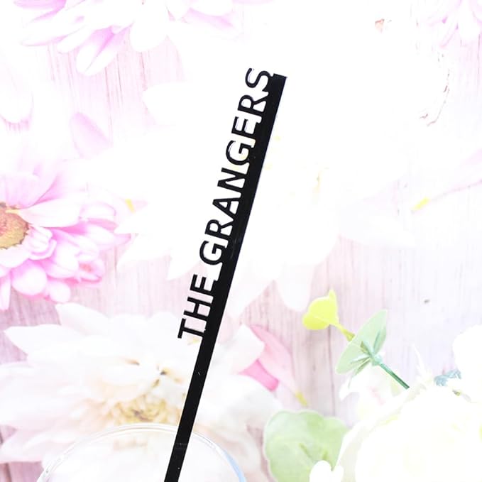 Personalized 18cm Wedding Drink Stirrers, Custom Swizzle Sticks, Drink The Surname Tags, Bar Cocktail Accessories Place Name Settings, Wedding Party, Bridal Shower, Birthday Stirrers 20pcs