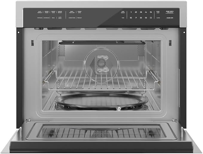 Pemberly Row 24 in. Stainless Steel Convection Oven with Microwave 1.5 cu. ft.