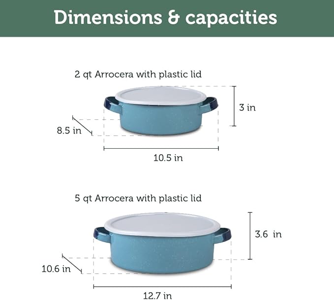 Cinsa 14-Piece Enamel on Steel Cookware Set, Ideal for Gas, Electric Stoves, Ovens & Campfires – Turquoise Blue