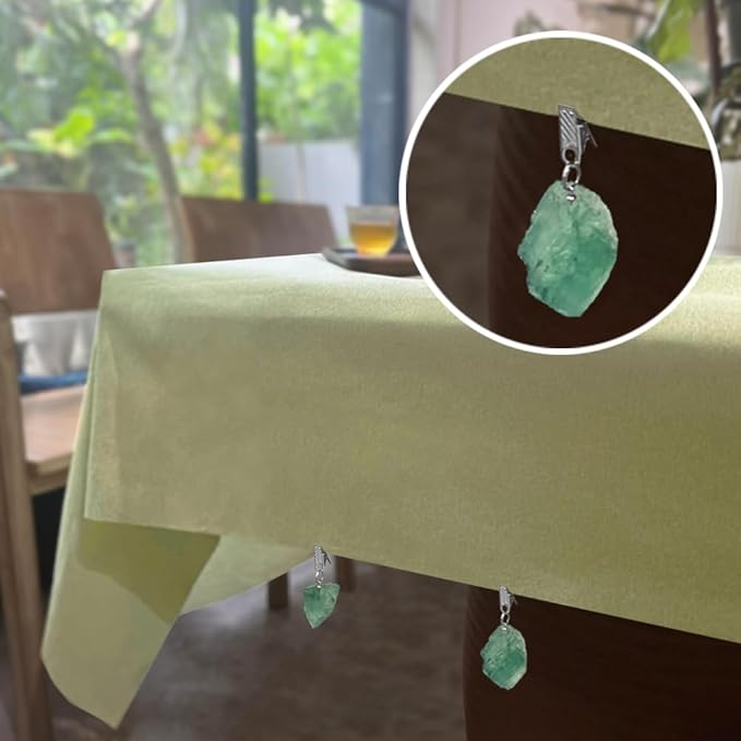 Crystal Tablecloth Weights for Outdoor Table, Picnic Table Cloth Weights Heavy Outdoor, Handmade Accessories, 4 PCS(Green)