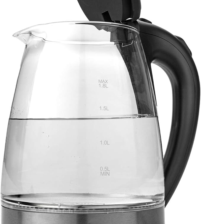 HD-1861-A 110V 1200W 1.8L Electric Glass Kettle US Plug