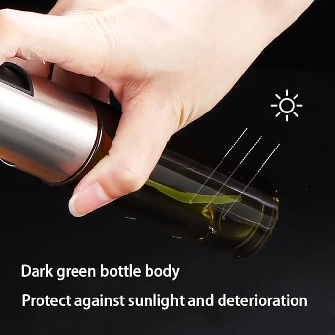 Oil Sprayer for Cooking,100ml Olive Oil Spritzer,Oil Sprayer for Air Fryer, Salad,BBQ,Roasting (Light Blockage)