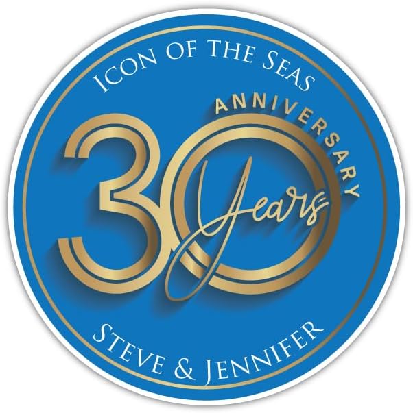 Cruise Door Magnet Celebrating Wedding Anniversary Personalized to Decorate - 7 x 7