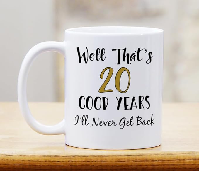 20th Work Anniversary Coffee Mug - 20 Years I'll Never Get Back