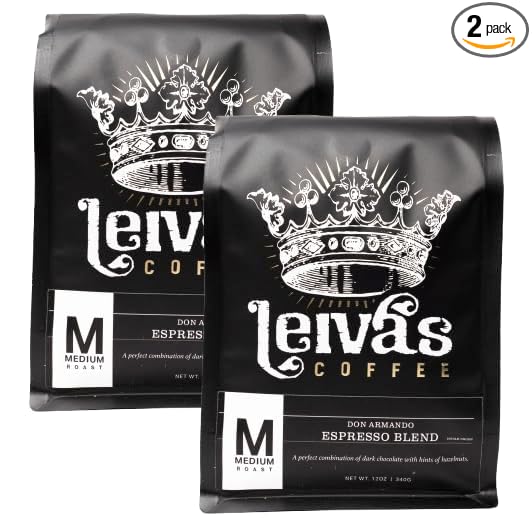 Leiva’s Medium Roast Espresso Ground Roasted to Order, Micro-Lot Guatemalan Coffee Beans – Don Armando Espresso Coffee Ground w/Chocolate, Citrus & Hazelnut Notes - Smooth, Low Acidity Roast (2 Pack)