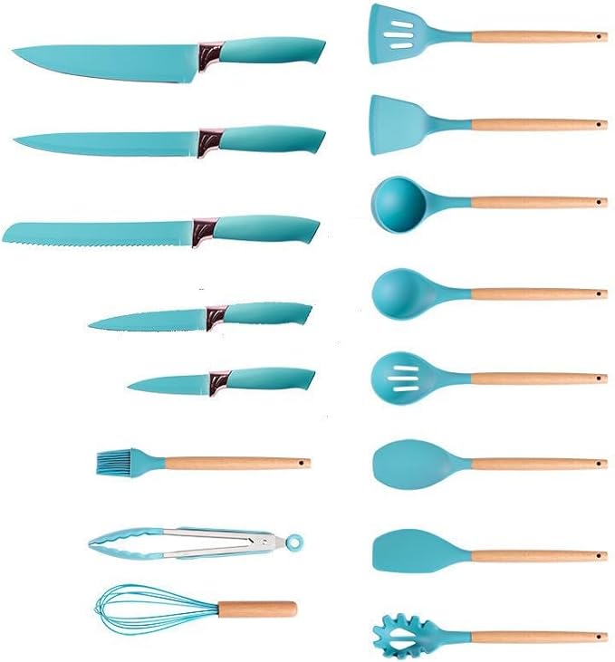 Kitchen Utensils Set-19 Pieces Silicone Cooking Utensils Set (Dishwasher Safe) 392°F Heat Resistant Spatula Set,Kitchen Utensil Set for Nonstick Cookware,Best Kitchen Tools with Holder