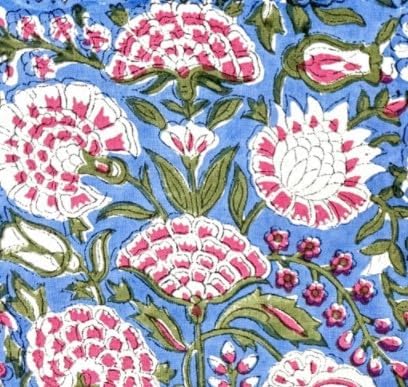 ATOSII Clover Pink 100% Cotton Round Tablecloth, Block Print Floral Table Cloth for Dining, Parties, Weddings, Outdoors, Holidays I 90" Inches, 6 Seater I Grandmillennial Farmhouse Spring Summer