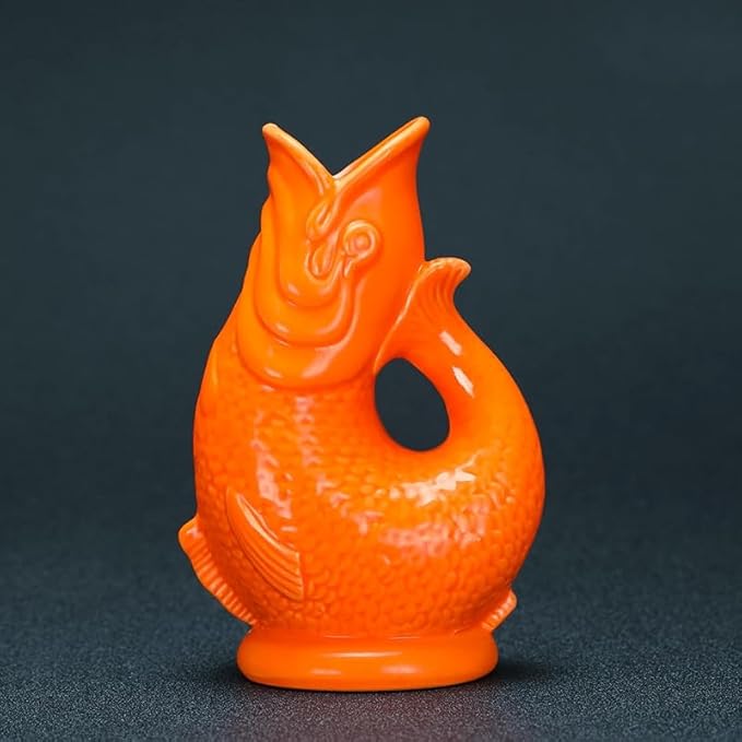 Bar 3D Fish Modeling Mug Hawaii Ceramics Cocktail Glass Bartender Special Drink Wine Tumbler Juice Milky Tea Beverage(Red)