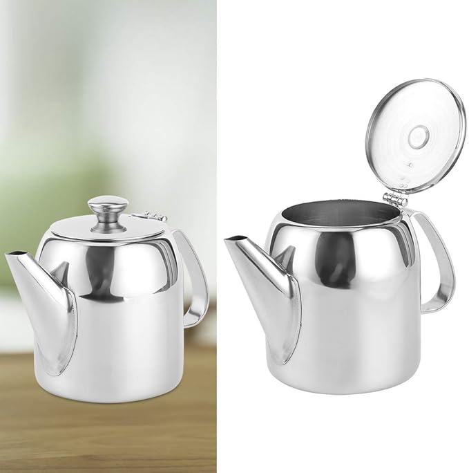 Stainless Steel Tea Kettle, 20 oz (500ml) Stovetop Teapot with Short Spout and Mirror Finish, Leak-Proof Coffee Pot and Carafe for Home, Kitchen, Hotel, Restaurant Use