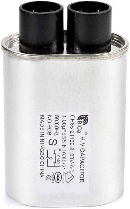 1.00 uF MFD Universal Microwave Capacitor Compatible for GE Samsung LG Media Hair Amana Kenmore Mayta and Whirlpool