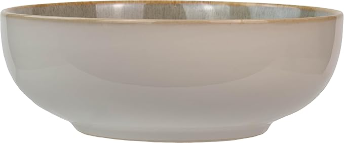 Sango 16-Piece Stoneware Dinnerware Set for 4, Glossy Cream/Green Plates and Bowls Sets with Reactive Glaze, Ceramic Dish Set, Modern Dishes for Everyday Use, Microwave & Dishwasher Safe, Resona Moss