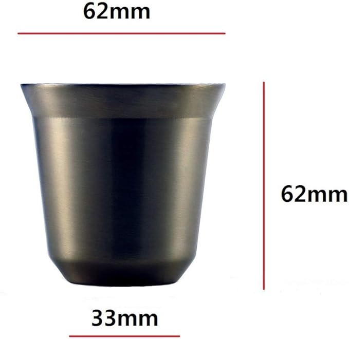 80ml 160ml Set of 2, Espresso Mugs Double Wall Stainless Steel Espresso Cups Set,Insulated Coffee Mugs Last for Years Easy Clean(160ml 2Sets Silver)