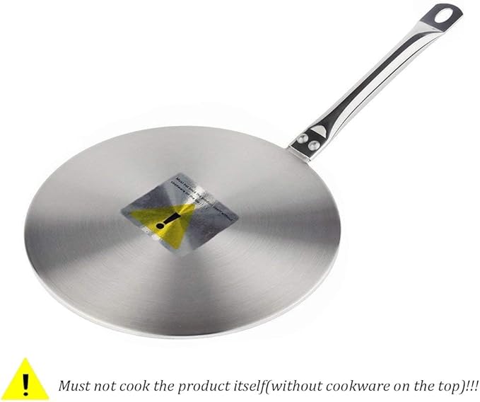 9.45inch Stainless Steel Coffee Milk Cookware Simmer Ring Induction adapter Hob Plate Heat Diffuser for Glass/Ceramic/Stailness Steel Cookware