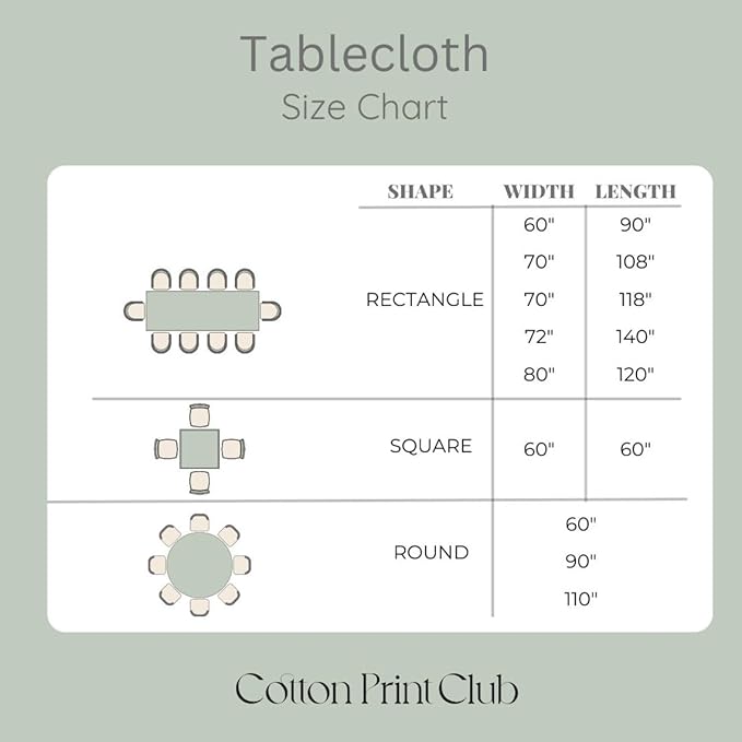 CPC Round Tablecloth- Cotton Indian Block Print Tablecloth -Handmade Printed Washable Cotton Table Cloth - Spring/Summer, Wedding Table Cover - Blue Sapphire 120 Inch