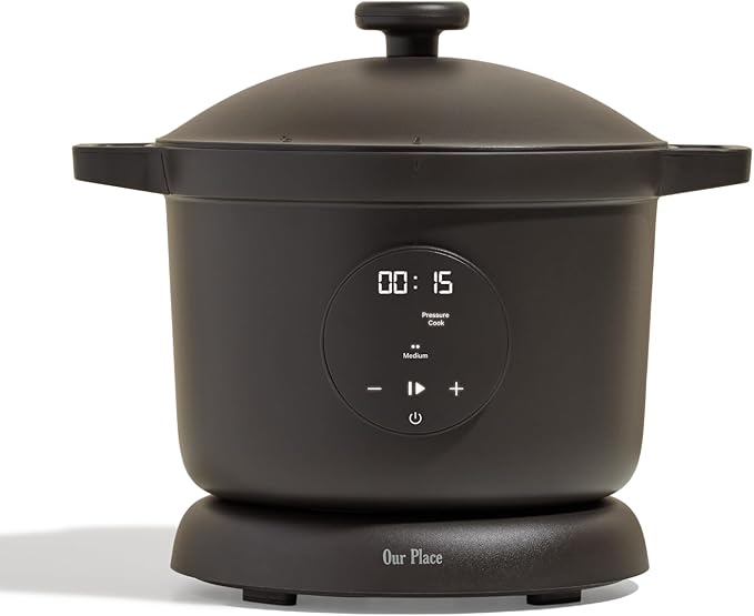 Our Place Dream Cooker | 6 Qt Ceramic Nonstick Multicooker & Pressure Cooker with Touchscreen Controls & Auto Steam Release | 4 Modes: Pressure Cook, Sauté/Sear, Slow Cook & Warm | Char