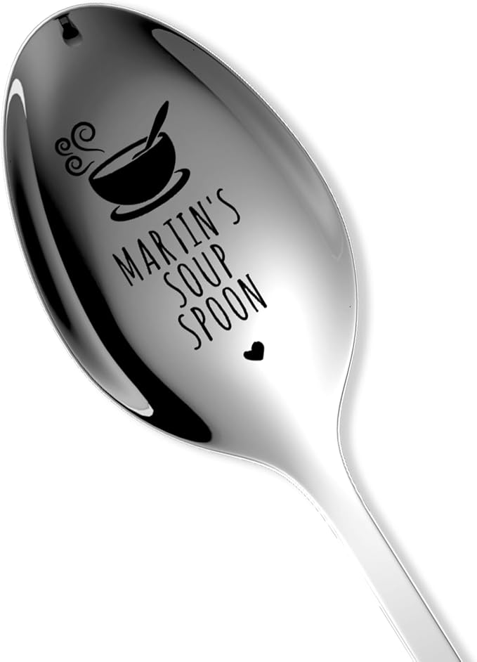 Custom Engraved Name Soup Spoon, Stainless Steel Coffee Spoon, Personalized Birthday Wedding Gifts