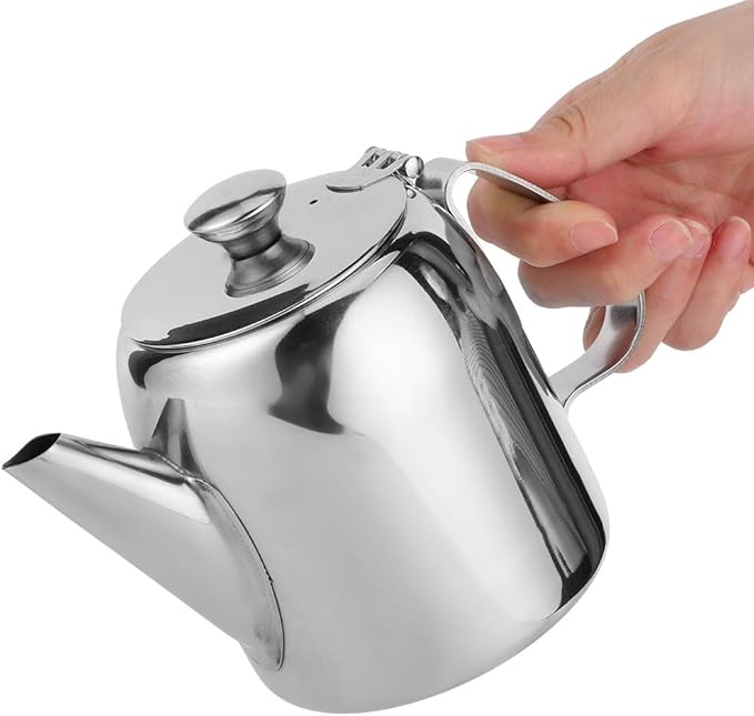 Stainless Steel Tea Kettle, 20 oz (500ml) Stovetop Teapot with Short Spout and Mirror Finish, Leak-Proof Coffee Pot and Carafe for Home, Kitchen, Hotel, Restaurant Use