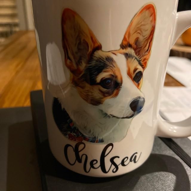 Custom Dog Mug Personalized Pet Portrait Coffee Mug, Cat Mug Photo Print 11 oz 15 oz