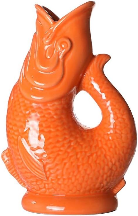 Bar 3D Fish Modeling Mug Hawaii Ceramics Cocktail Glass Bartender Special Drink Wine Tumbler Juice Milky Tea Beverage(Red)