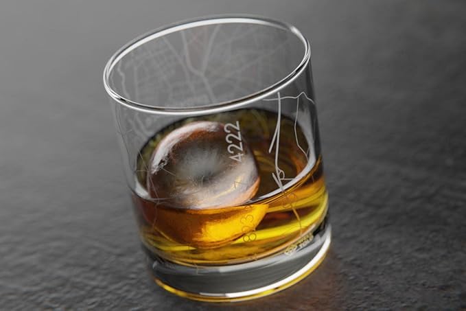 Well Told Engraved Providence Rhode Island Map Rocks Glass, Old Fashioned Whiskey Glass (11 oz, Clear) Etched Whiskey Glass, Gifts For Whiskey Lovers
