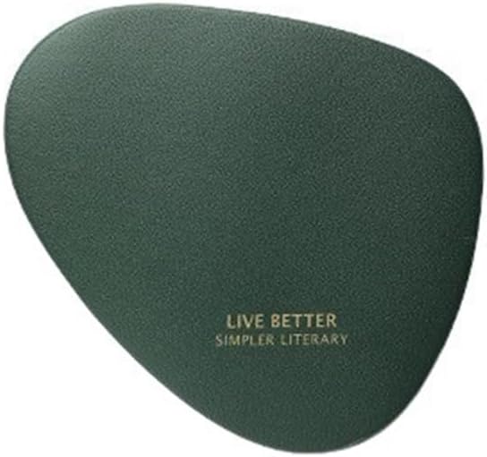 Decorative Coffee Coasters PU Leather Placemat European Style Table Mat Home Decoration(Green Small)