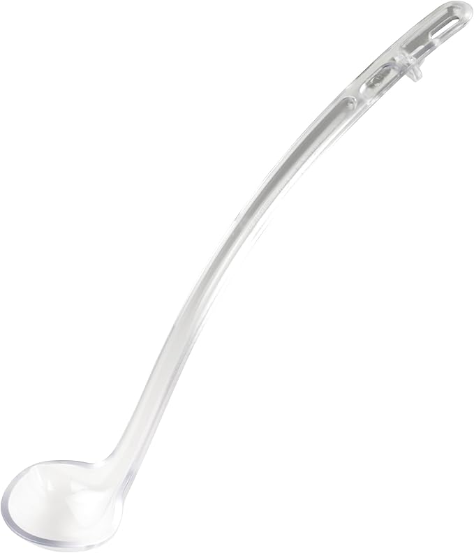Winco One Piece Dual Spout Plastic Ladle, 1 Ounce, 13", Red Tail