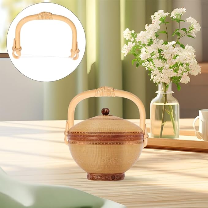 VOSAREA 2pcs Kettle Handle Replacement Teapot Grip for Ceramic Pots Rustic U-Shape Design and Stylish Tea Kettle Accessories