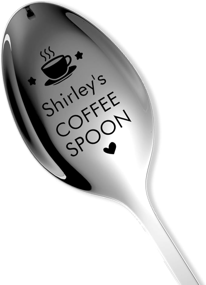 Custom Engraved Name Coffee Spoon, Stainless Steel Coffee Spoon, Personalized Birthday Wedding Gifts
