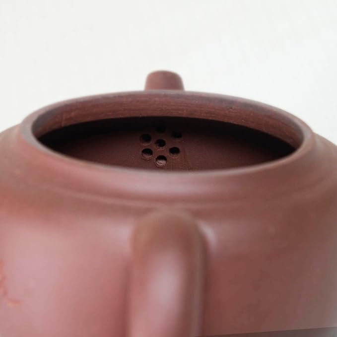 Zisha Clay Teapot Chinese Tea Pot Ceramics Purple Sand Pot Kungfu Tea Kettle Filter Loose Tea (8oz)