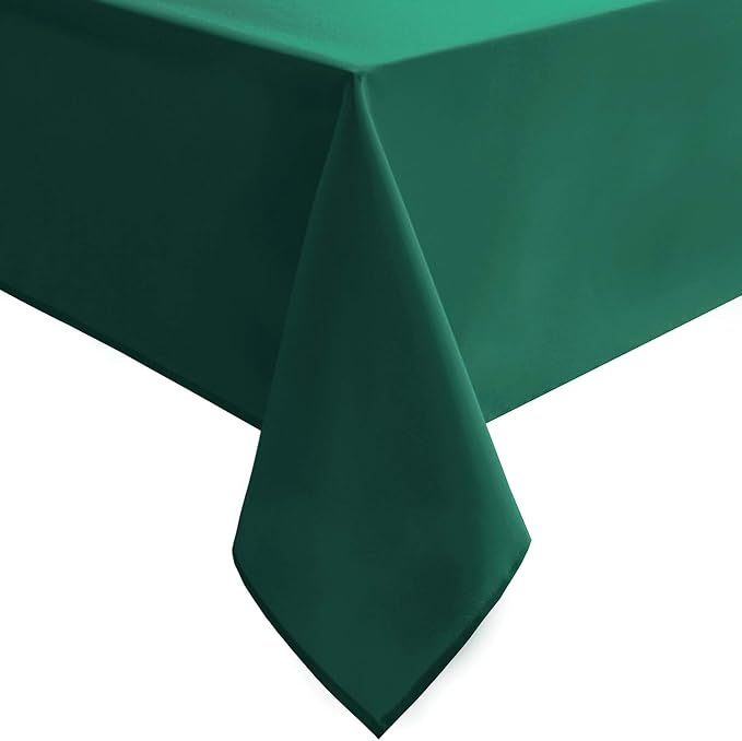 Hiasan Emerald Green Tablecloth for Rectangle Tables - Waterproof Washable Oblong Table Cloth for Dining Kitchen and Outdoor Use, 54 x 120 Inch