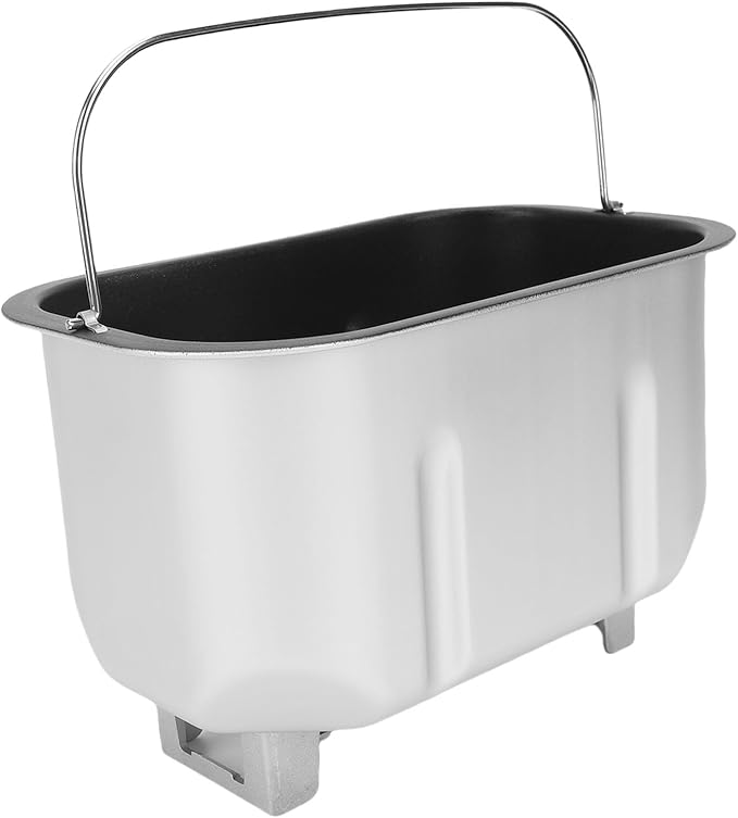 Pwshymi Stainless Steel Anti Stick Coated Bread Machine Baking Bucket with Double Mixing Bread Bucket for Home Bakers and Commercial Bakeries