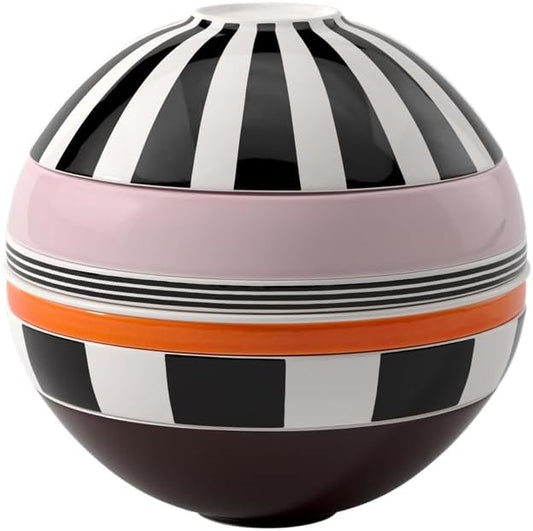 Villeroy & Boch Iconic Collection La Boule Memphis, 7-Piece Dinnerware Set for 2, Premium Porcelain, Made in Germany, Dishwasher Safe, 9.5 x 9 in, Colorful