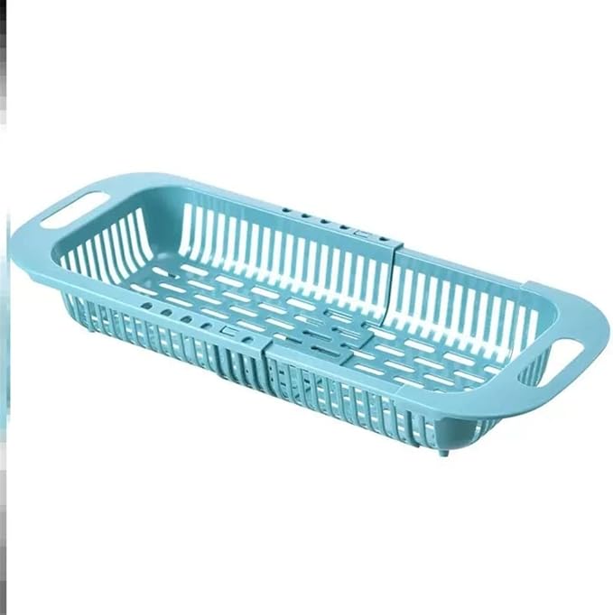 JSEIAJB Telescopic Vegetable Basket, Vegetable Washing Basket, Cabbage Basket, Drain Basket, Double-Layer Vegetable(D)