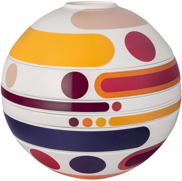 Villeroy & Boch Iconic Collection La Boule Miami, 7-Piece Dinnerware Set for 2, Premium Porcelain, Made in Germany, Dishwasher Safe, 9.5 x 9 in, Multi-colored