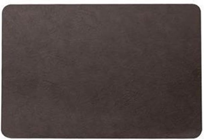 Light Luxury Solid Leather Placemat Coffee Brown PU Table Mat Waterproof Oilproof Heat-Insulated Plate Bowl Pad Table Decor(C)