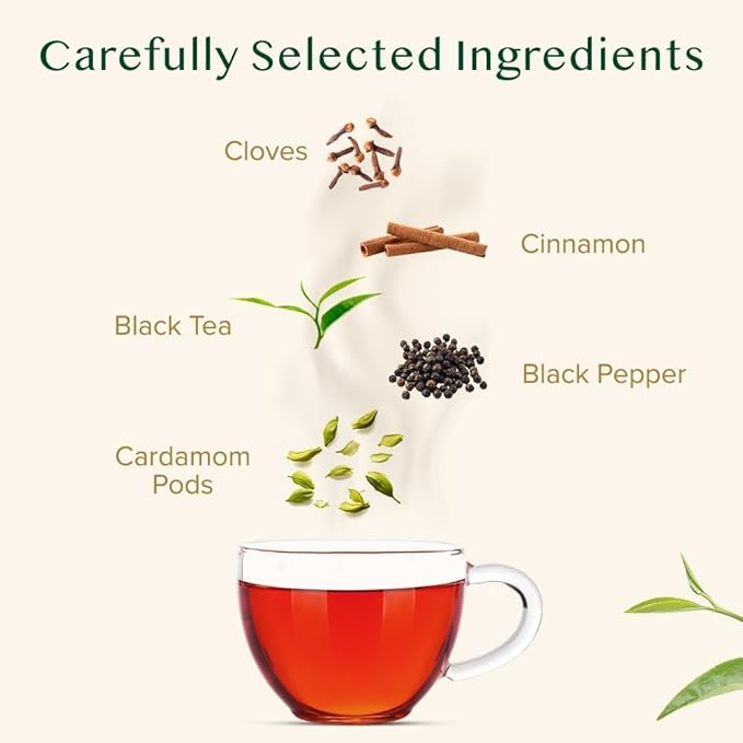 VAHDAM, India's Original Masala Chai Tea Loose Leaf (50 Cups/3.53oz) Blend Of Black Tea, Cinnamon, Cardamom, Cloves & Black Pepper | Ancient Indian House Recipe Of Spiced Masala Tea