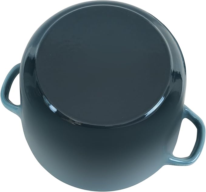 Dutch Oven Pot with Lid 2.8 qt Cast Iron Dutch Oven for Bread Baking Slateblue Enameled Cast Iron Rice Pot with Handels