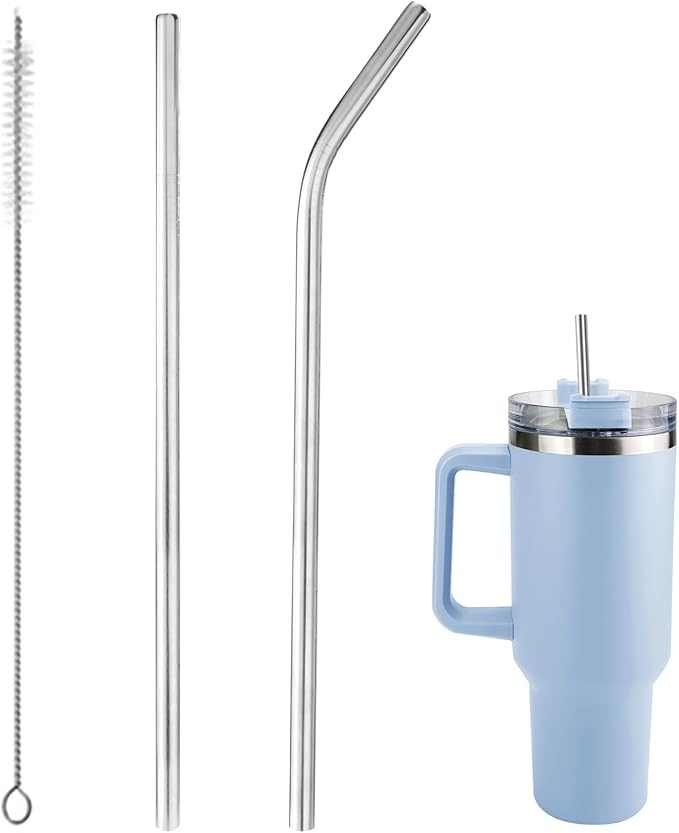 Tumbler Accessories Compatible with 40 Oz, Tumbler Replacement Lids, Reusable Stainless Steel Straws, Straw Covers, Silicone Boots
