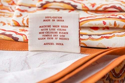 Maison d' Hermine Cloth Napkins Set of 4 100% Cotton for Thanksgiving Christmas Decorations Everyday Reusable Square Fall Napkins Cloth Washable Dinner Party (Palatial Paisley, 20"x20")